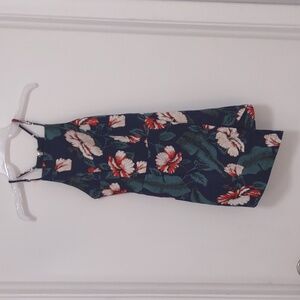 Tropical zip up romper
